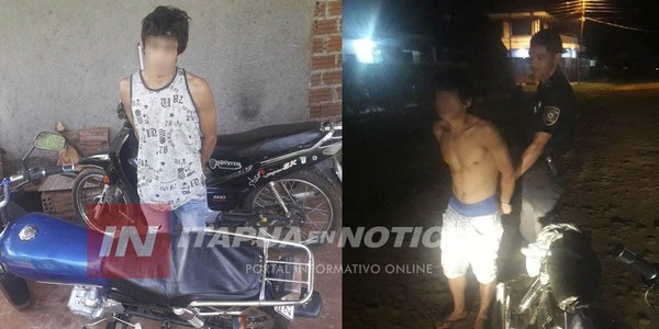 FRUSTRAN HURTO DE MOTOCICLETAS EN CAMBYRETÁ