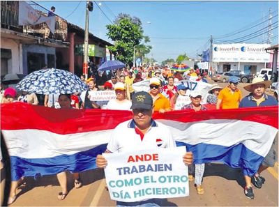 Marcha contra ANDE en San José de los Arroyos - Interior - ABC Color