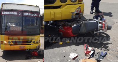 MOTOCICLISTA FALLECE TRAS CHOCAR CONTRA UN COLECTIVO