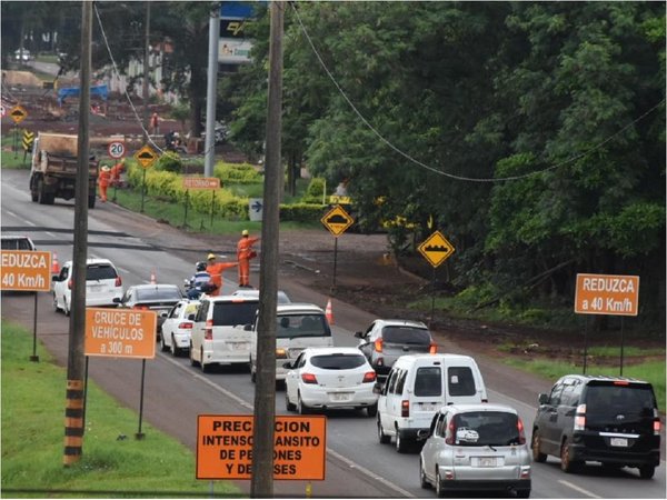 Tránsito lento en primer día de desvíos por obras de multiviaducto