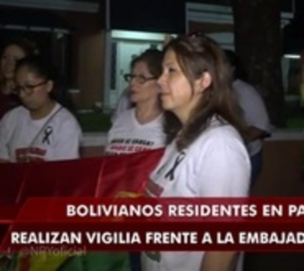 Bolivianos en Paraguay realizan vigilia frente a embajada - Paraguay.com