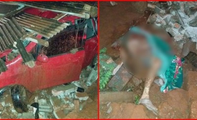 Mató a un hombre, atropelló vivienda y abandonó su vehículo