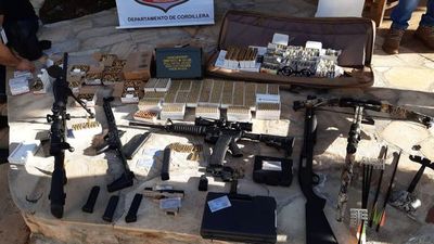 Incautan arsenal de armas en Caacupé