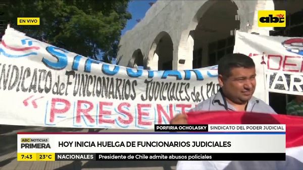 Hoy inicia huelga de funcionarios judiciales - ABC Noticias - ABC Color
