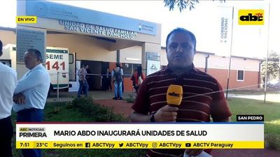Mario Abdo inaugurará unidades de salud - ABC Noticias - ABC Color