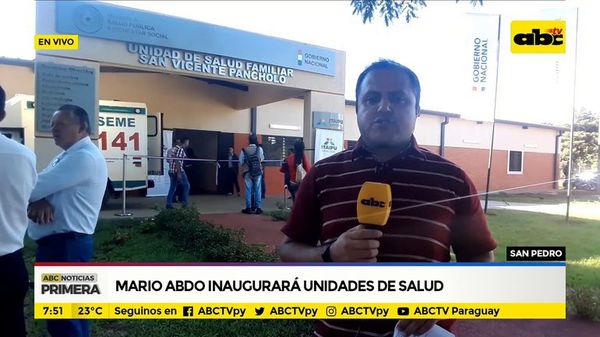 Mario Abdo inaugurará unidades de salud - ABC Noticias - ABC Color