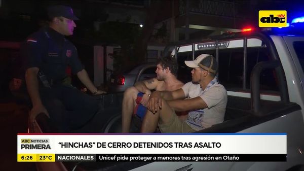 “Hinchas” de Cerro detenidos tras asalto - ABC Noticias - ABC Color