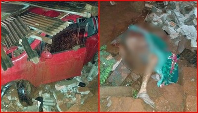 Automovilista colisiona contra una vivienda y mata a hombre