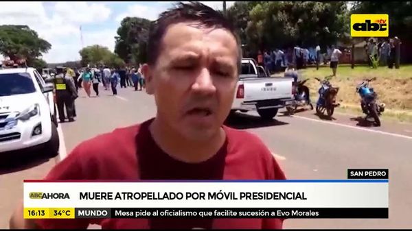 Comunicador muere atropellado por móvil de la comitiva presidencial - ABC Noticias - ABC Color