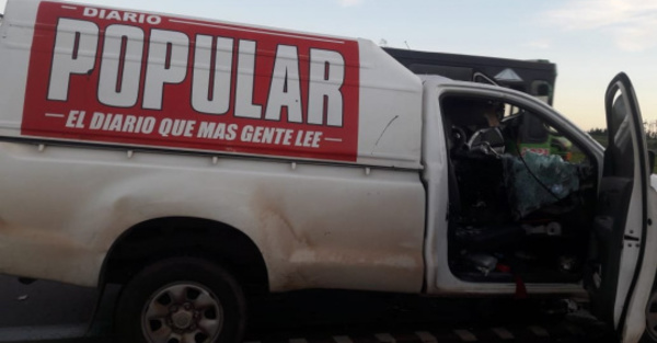 Accidente de tránsito involucró a un móvil del Diario Popular