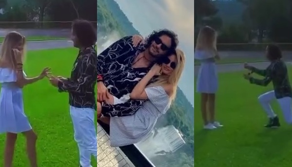 El video del momento en que Mario Cimarro le pidió matrimonio a su novia