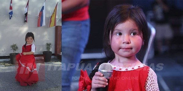 LA PEQUEÑA ENCARNACENA QUE ENAMORA CON SU TIERNA VOZ CANTANDO LA GALOPERA