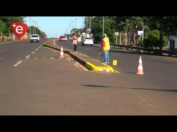 ENCARNACIÓN: MUNICIPIO INICIA SEÑALIZACIÓN DE UN TRAMO DE LA RUTA 1