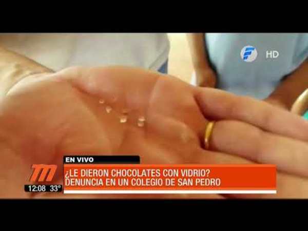 ¿Le dieron chocolates con vidrio?