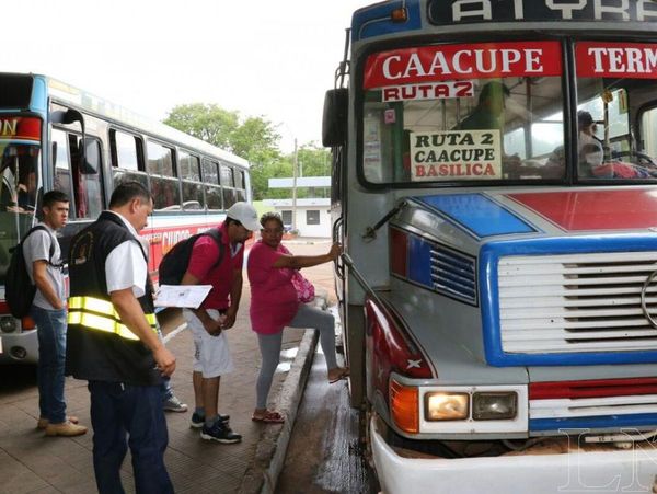 Planifican disponibilidad de buses para Caacupé 2019