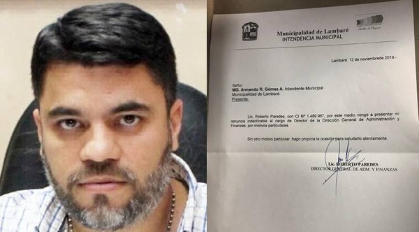 HOY / Tras presión de funcionarios, renuncia director administrativo de la Municipalidad de Lambaré