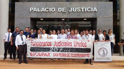 San Pedro: funcionarios judiciales se plegaron a huelga general