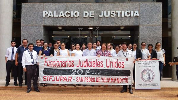 San Pedro: funcionarios judiciales se plegaron a huelga general