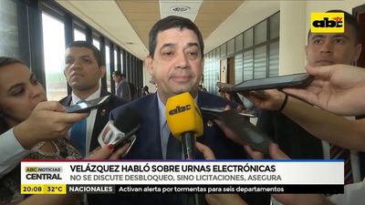 Velázquez hablo sobre urnas electrónicas - ABC Noticias - ABC Color
