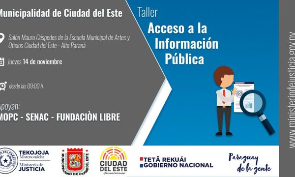 Invitan a un taller sobre Acceso a la Información Pública