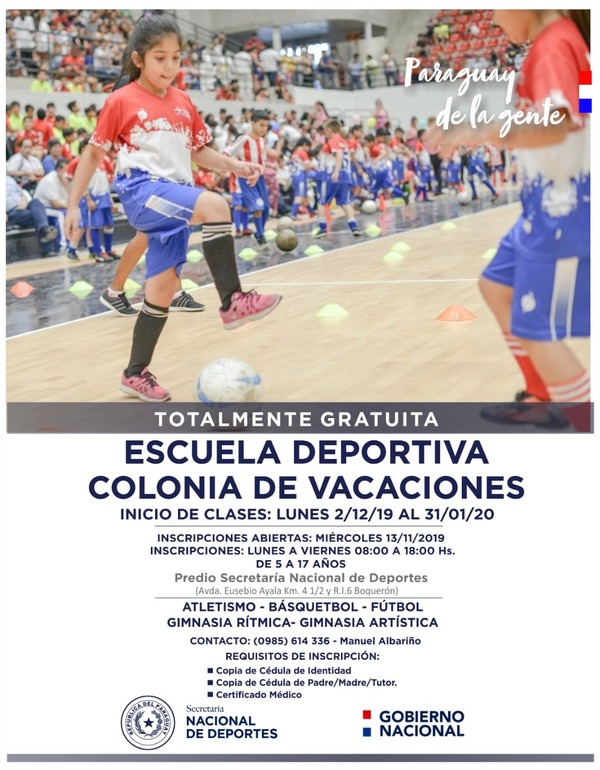SND habilita inscripción para participar de su colonia de vacaciones | .::Agencia IP::.