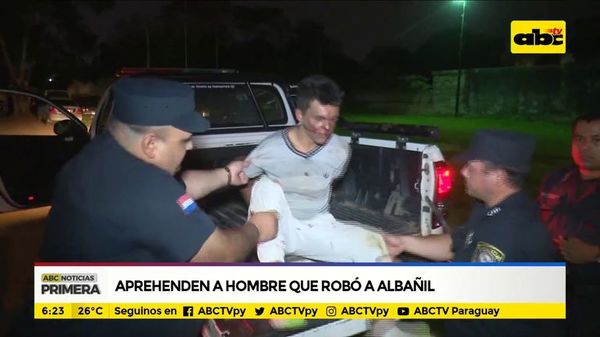 Aprehenden a hombre que robó a albañil   - ABC Noticias - ABC Color