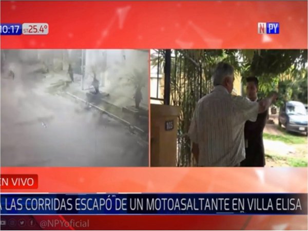 Hombre de 65 años escapó de motochorros
