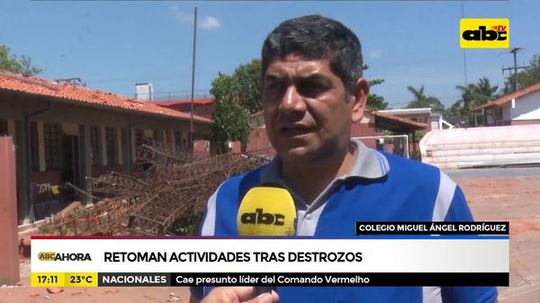 Colegio de Ñemby retoma actividades tras destrozos - ABC Noticias - ABC Color