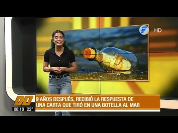 9 años después recibió la respuesta de una carta que tiró en una botella al mar