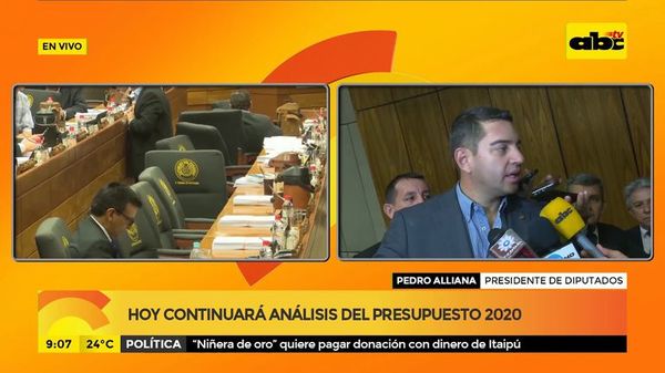 Hoy continuará análisis del presupuesto - ABC Noticias - ABC Color