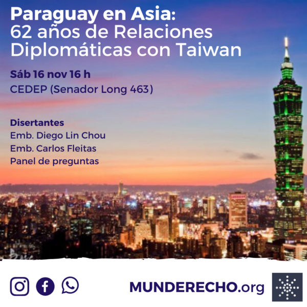Invitan a conferencia sobre los 62 años de relaciones diplomáticas con Taiwán | .::Agencia IP::.