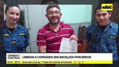 Liberan a comisario encarcelado por error - Crimen y castigo - ABC Color
