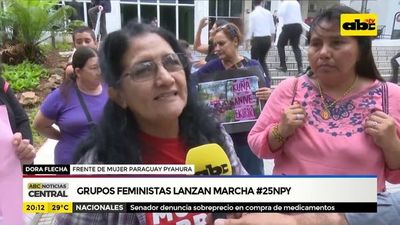 Grupos feministas lanzan marcha #25NPy - ABC Noticias - ABC Color