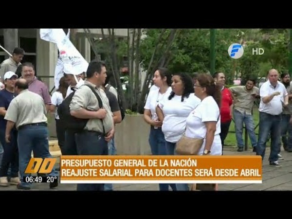Reajuste salarial para docentes será desde abril