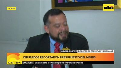 Diputados recortaron presupuesto de MSPBS - ABC Noticias - ABC Color