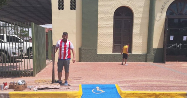 Rampas inclusivas con tapitas recicladas ra’e