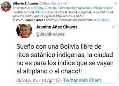 Borran los tuits de ataques a “indios”