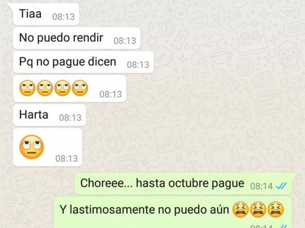 No la dejaron rendir porque debía la cuota