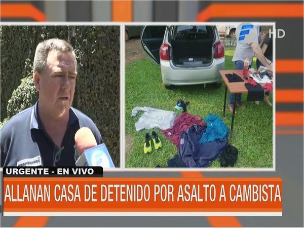 Allanaron vivienda de un sospechoso de asalto a cambista