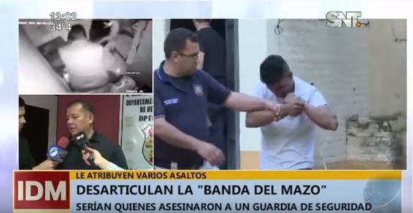 Capturan a miembros de la banda "del mazo"