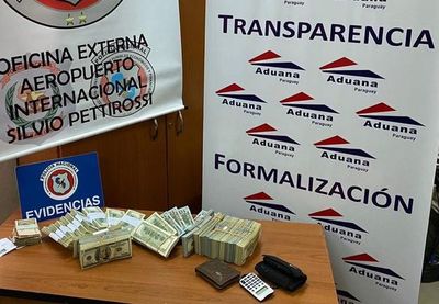 Decomisan dólares no declarados en el aeropuerto Silvio Pettirossi - Nacionales - ABC Color