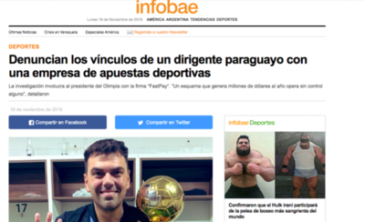 HOY / Prensa argentina se hace eco de la investigación contra Trovato