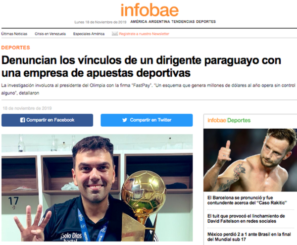 Escándalo Trovato trasciende fronteras