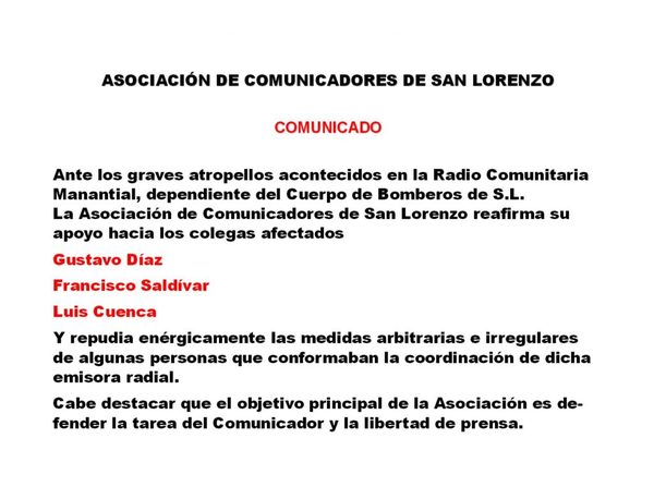 Unidad de comunicadores ante atropello | San Lorenzo Py