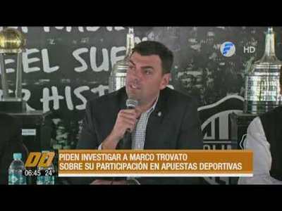 Piden investigar a Trovato por su participación en apuestas deportivas