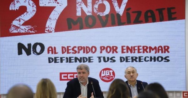 Sindicatos españoles convocan protestas contra el despido por bajas justificadas | .::Agencia IP::.