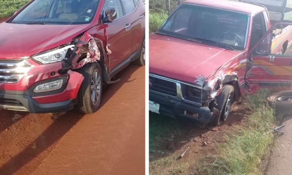 Daños materiales y lesión en accidente de transito