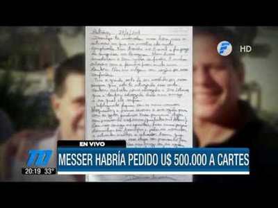 La carta que Messer habría escrito a Cartes
