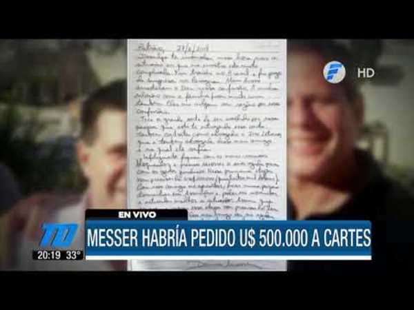 La carta que Messer habría escrito a Cartes
