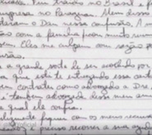 La carta al patrón: Messer pidiendo ayuda, supuestamente a Cartes - Paraguay.com